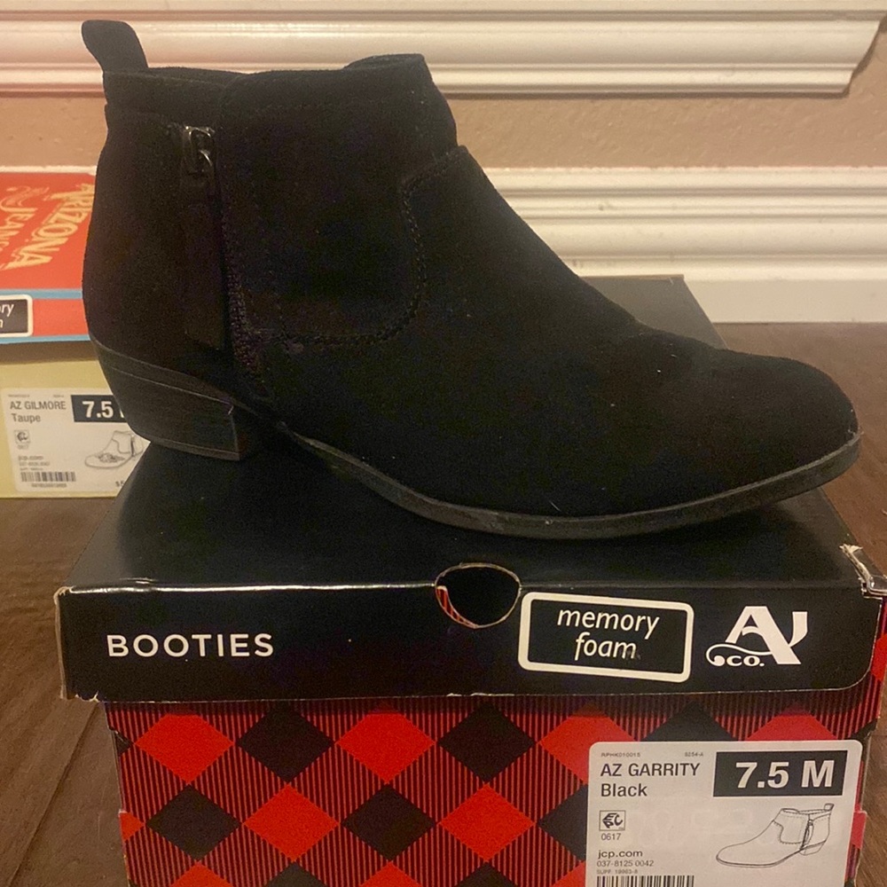 AZ black suede booties